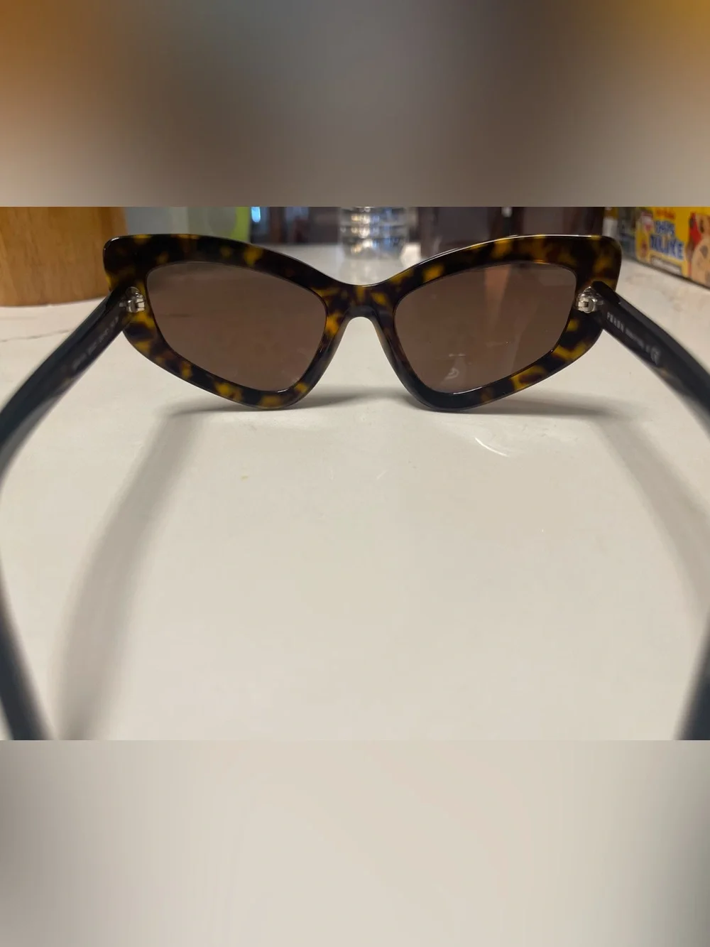 Prada Tortoiseshell Cat-Eye Sunglasses with Brown Lenses